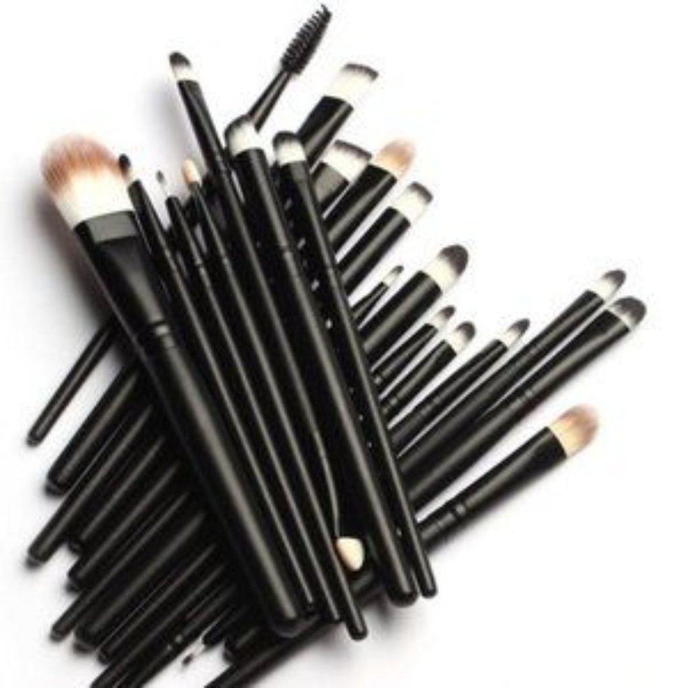 New 20pcs Professional Makeup Brush Set Black